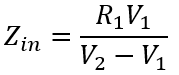 What is input impedance formula