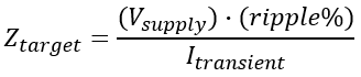 PDN impedance target