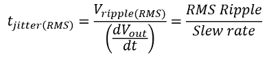Timing jitter equation in signal integrity and power integrity