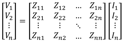 Z-parameters matrix