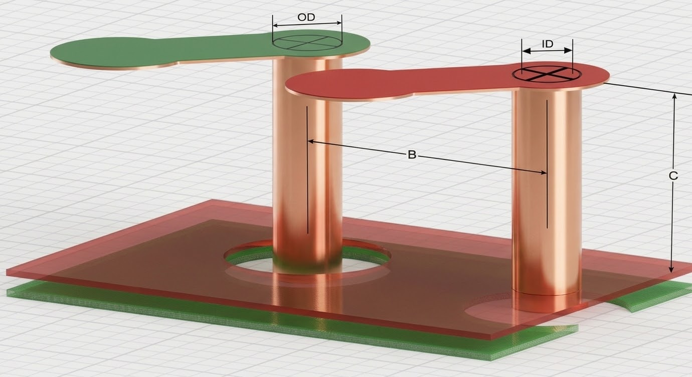 BGA Via geometry diagram